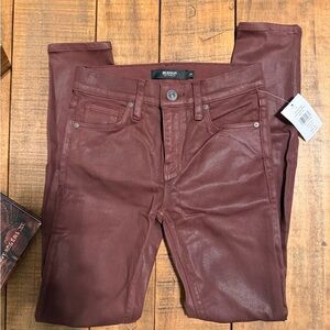 Hudson Jeans Mid-rise Super Skinny Ankle High Shine Brick Jeans